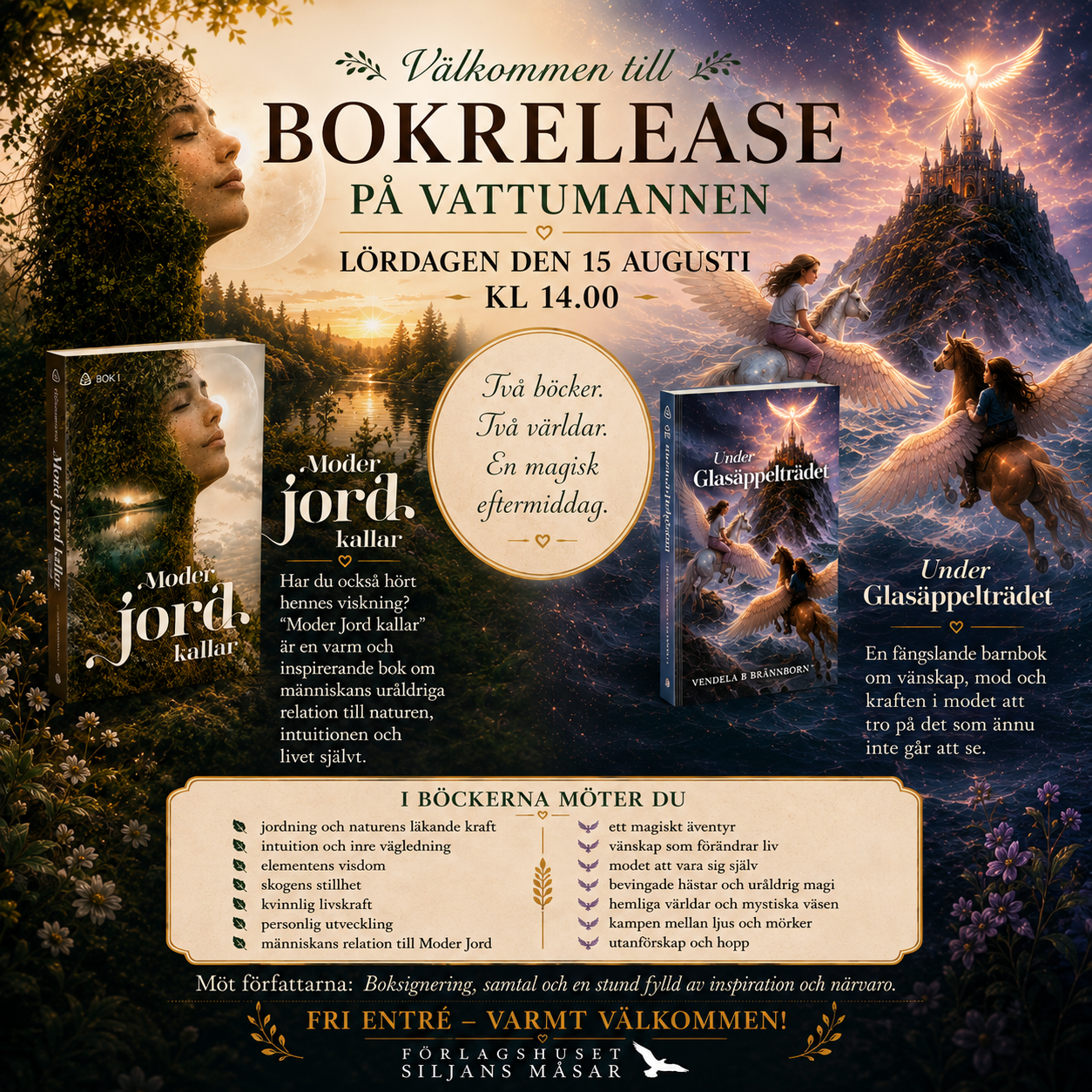Bokrelease på Vattumannen 15 augusti